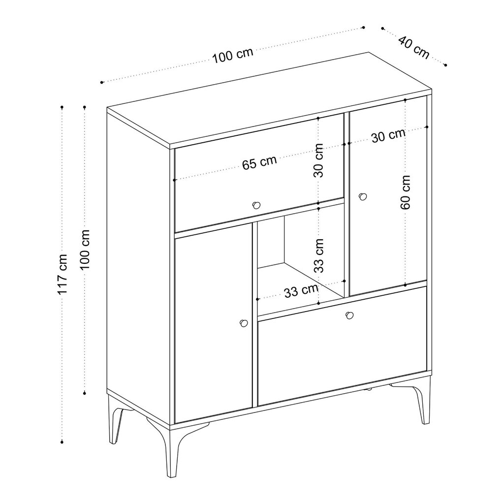 Lipasto Pera, ruskea hinta ja tiedot | Lipastot | hobbyhall.fi