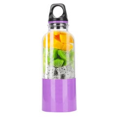 500 ml sähköinen mehupuristin kuppi kannettava vihannes hedelmämehukone automaattinen työkalu USB ladattava smoothie sekoitin pullo Violetti 500 ml hinta ja tiedot | Mehupuristimet ja mehulingot | hobbyhall.fi