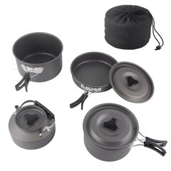 Outdoor Camping Keittoastiasetti Kannettava Camping Pot Pan Setti retkeilypiknikille hinta ja tiedot | Paistinpannut | hobbyhall.fi