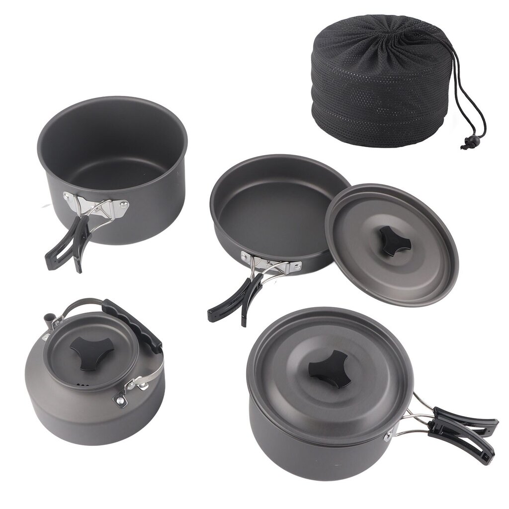 Outdoor Camping Keittoastiasetti Kannettava Camping Pot Pan Setti retkeilypiknikille hinta ja tiedot | Paistinpannut | hobbyhall.fi