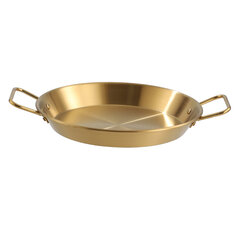 Paella Pan ruostumattomasta teräksestä valmistettu kaksikahvainen monipuolinen kala- ja äyriäishummerilautanen Paella-keittoastiat kotiravintolaan hinta ja tiedot | Paistinpannut | hobbyhall.fi