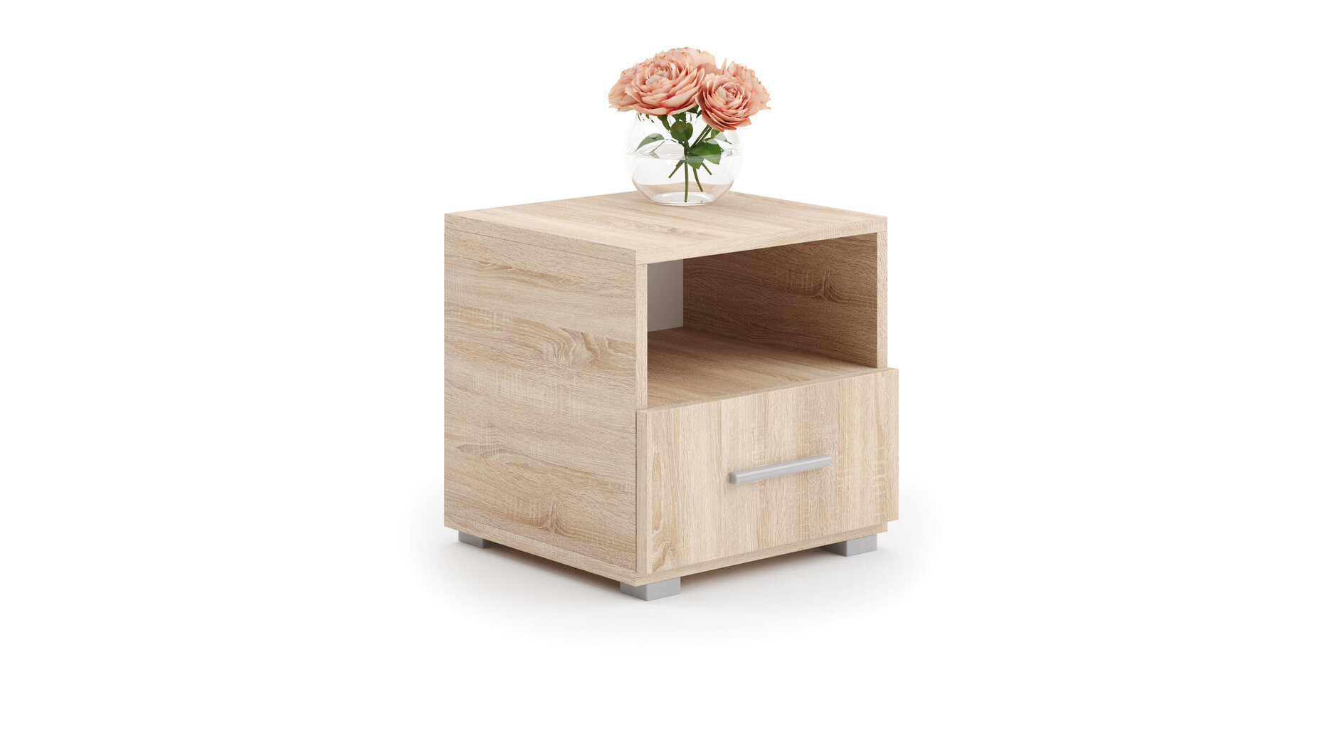 ADRK sivupöytä Furniture Emi 11, tammi hinta ja tiedot | Yöpöydät | hobbyhall.fi