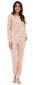 CORNETTE Naisten pyjama MAYA 163/378 Puuvilla Beige koko hinta ja tiedot | Yöasut ja pyjamat | hobbyhall.fi