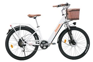 Sähköpyörä Cysum CityRun, 26", 250W, 10Ah, valkoinen hinta ja tiedot | Sähköpyörät | hobbyhall.fi