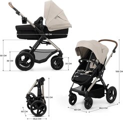 Urheilurattaat Kinderkraft Moov 2 Air 3in1, Light Grey hinta ja tiedot | Vaunut ja rattaat | hobbyhall.fi