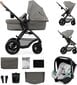 Urheilurattaat Kinderkraft Moov 2 Air 3in1, Light Grey hinta ja tiedot | Vaunut ja rattaat | hobbyhall.fi