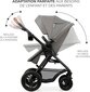 Urheilurattaat Kinderkraft Moov 2 Air 3in1, Light Grey hinta ja tiedot | Vaunut ja rattaat | hobbyhall.fi