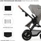 Urheilurattaat Kinderkraft Moov 2 Air 3in1, Light Grey hinta ja tiedot | Vaunut ja rattaat | hobbyhall.fi