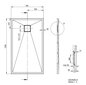 Suorakaiteen muotoinen suihkualusta Deante Correo, 120x70 cm hinta ja tiedot | Suihkualtaat | hobbyhall.fi