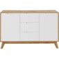 Komoda Sideboard, valkoinen/ruskea hinta ja tiedot | Keittiökalusteet | hobbyhall.fi