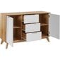 Komoda Sideboard, valkoinen/ruskea hinta ja tiedot | Keittiökalusteet | hobbyhall.fi