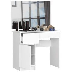 Meikkipöytä NORE P-2 / SL peilillä 900x600 mm, valkoinen. hinta ja tiedot | Peilipöydät | hobbyhall.fi