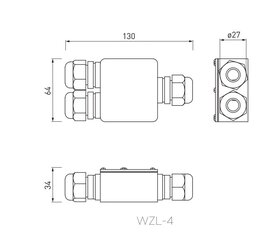 Vesitiivis liitäntärasia IP68, 450V, 24A, 2,5mm hinta ja tiedot | Kaapelit ja adapterit | hobbyhall.fi