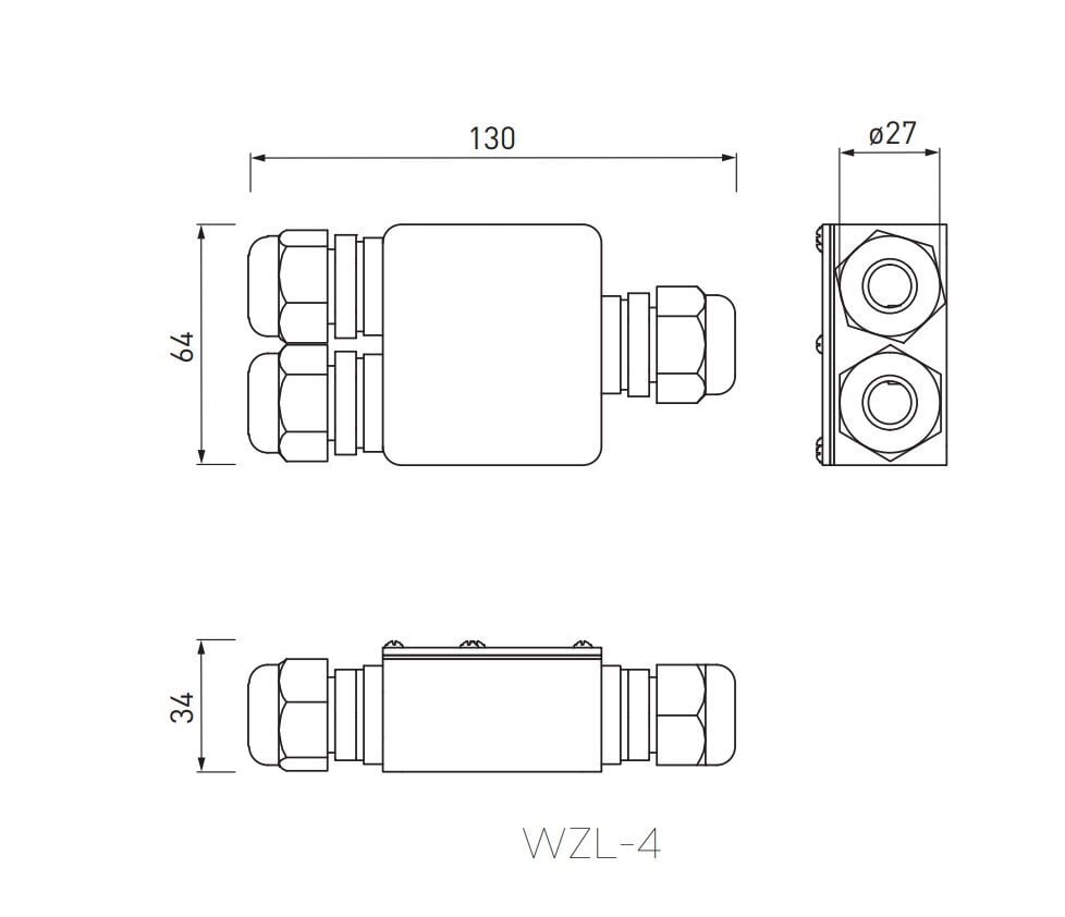 Vesitiivis liitäntärasia IP68, 450V, 24A, 2,5mm hinta ja tiedot | Kaapelit ja adapterit | hobbyhall.fi