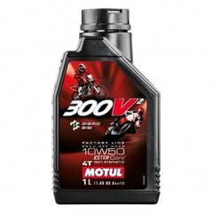 Öljy MOTUL 300V² 4T 10W50 FACTORY LINE tie/off road 1ltr (108586) hinta ja tiedot | Moottoriöljyt moottoripyörille | hobbyhall.fi