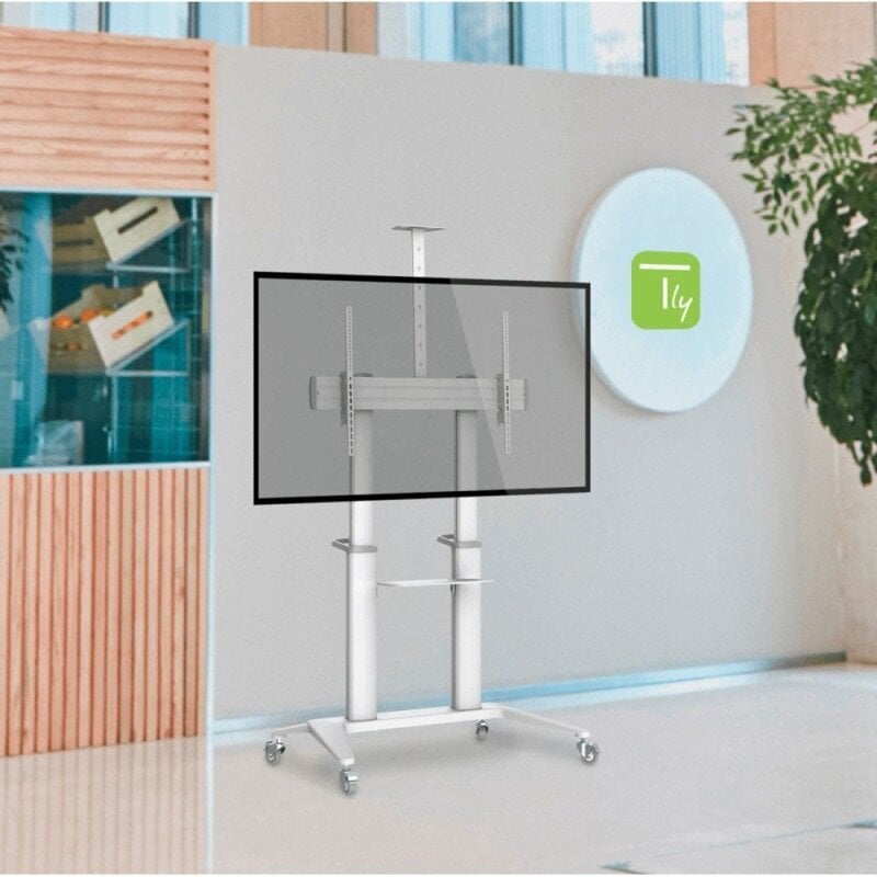 TV-mobiiliteline 70-120" enintään 140 kg, säädettävä, 2 hyllyä hinta ja tiedot | TV-seinätelineet | hobbyhall.fi