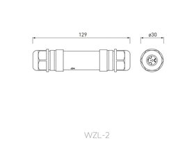 Vesitiivis kaapeliliitin, IP68, WZL-2 hinta ja tiedot | LED-valonauhat | hobbyhall.fi