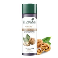 Shampoo ja hoitoaine Walnut Volume - Bounce, Biotique, 190ml hinta ja tiedot | Shampoot | hobbyhall.fi