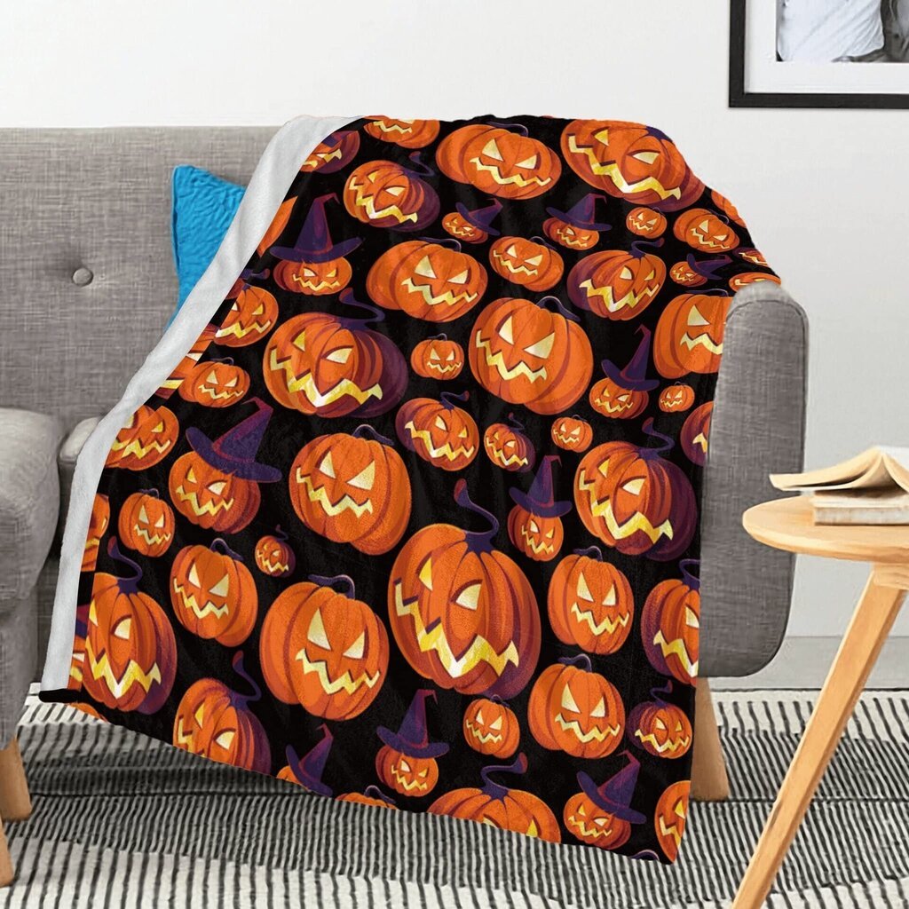 Halloween kurpitsa huopa on pehmeä, lämmin ja kevyt hinta ja tiedot | Peitot | hobbyhall.fi