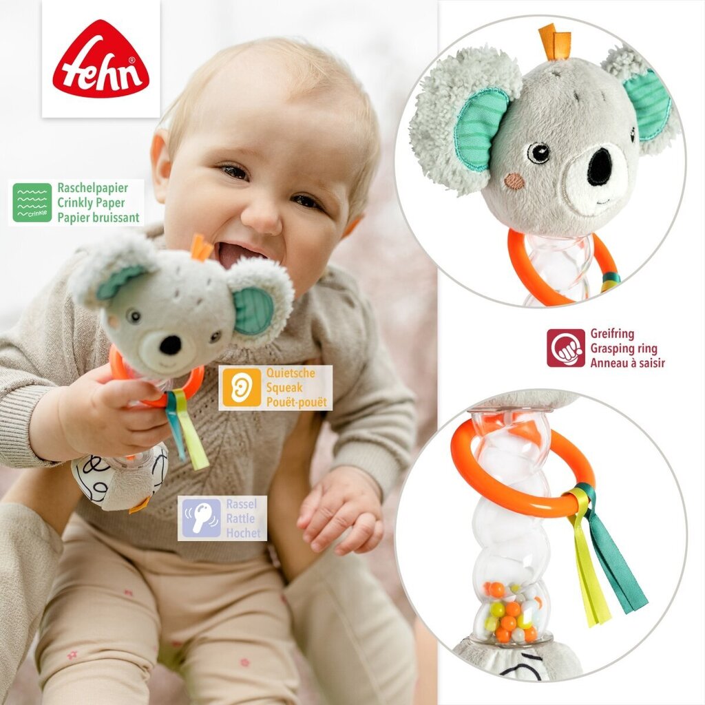 Helistin Fehn Rainmaker Koala hinta ja tiedot | Vauvan lelut | hobbyhall.fi