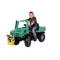 Lasten kuorma-auto polkimella Unimog Mercedes-Benz, vihreä hinta ja tiedot | Poikien lelut | hobbyhall.fi