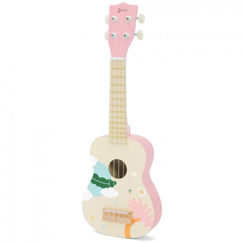 Puinen lasten ukulele, pinkki hinta ja tiedot | Tyttöjen lelut | hobbyhall.fi