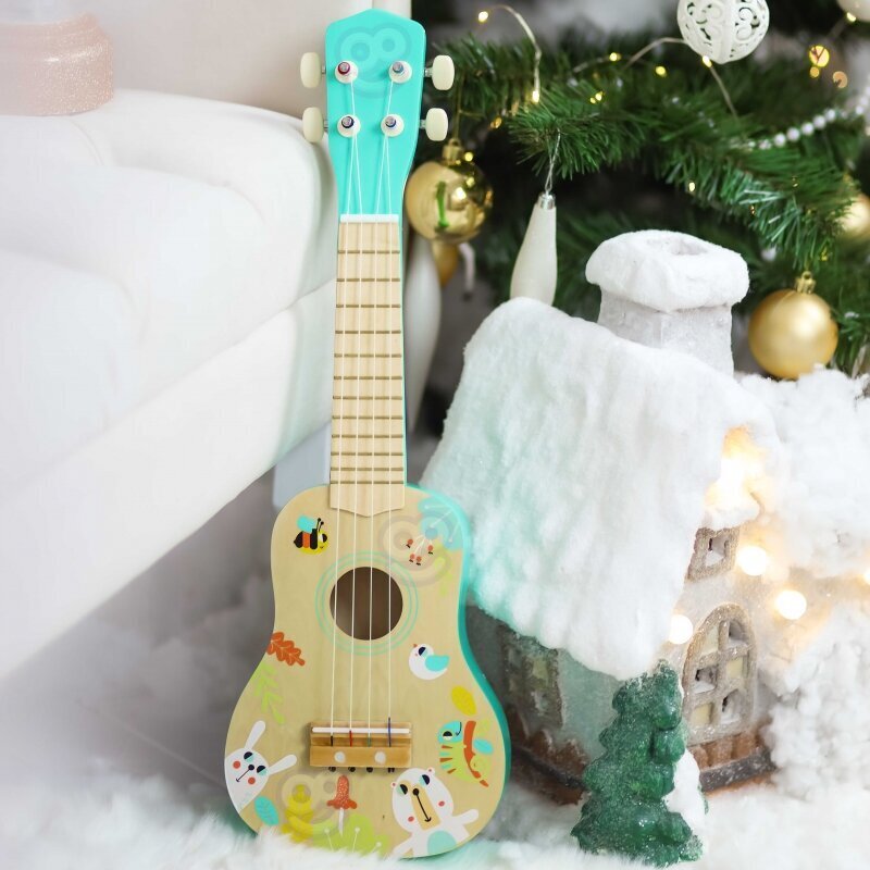 Lasten puinen ukulele Tooky Toy hinta ja tiedot | Kehittävät lelut | hobbyhall.fi