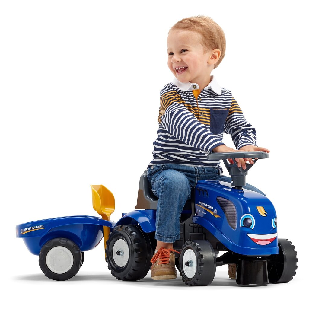 Falk Baby New Holland Tractor, sininen hinta ja tiedot | Vauvan lelut | hobbyhall.fi