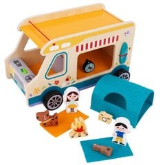 Puinen asuntoauto Tooky Toy Camping hinta ja tiedot | Kehittävät lelut | hobbyhall.fi