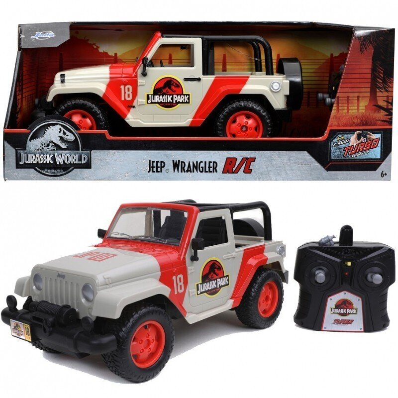 Toy RC Jeep Dickie Lelut Jada Jurassic Park Jeep Wrangler hinta ja tiedot | Poikien lelut | hobbyhall.fi