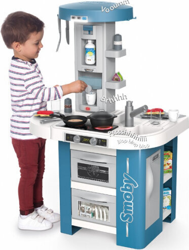 Keittiö Smoby Kitchen Tech, harmaa/sininen hinta ja tiedot | Tyttöjen lelut | hobbyhall.fi