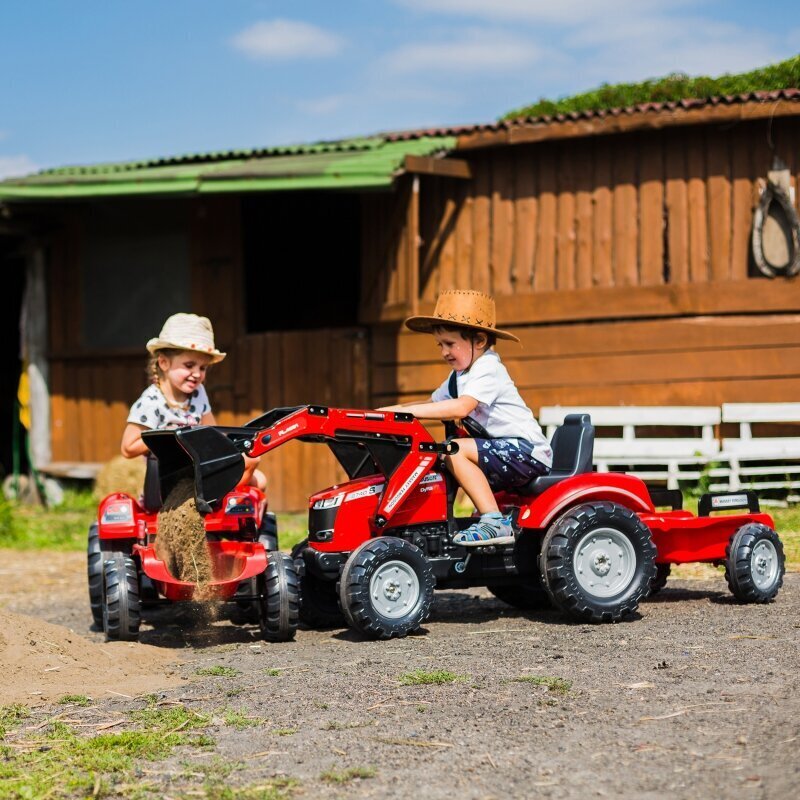 Traktori Massey Ferguson Red perävaunulla hinta ja tiedot | Poikien lelut | hobbyhall.fi