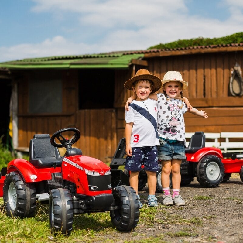 Traktori Massey Ferguson Red perävaunulla hinta ja tiedot | Poikien lelut | hobbyhall.fi