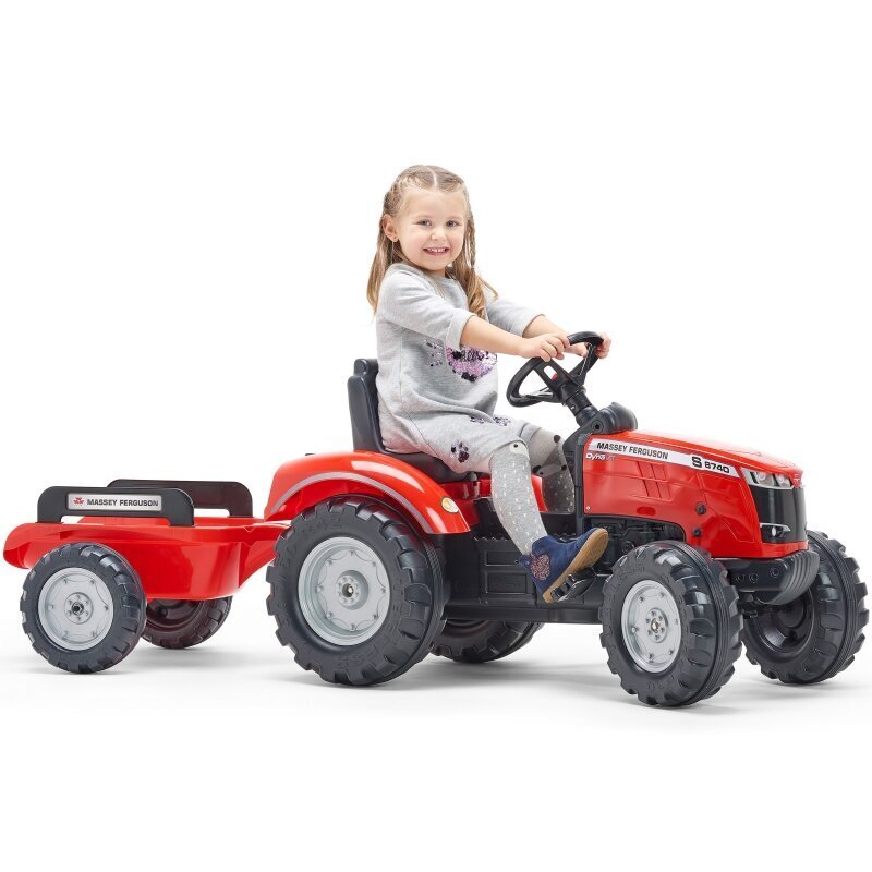 Traktori Massey Ferguson Red perävaunulla hinta ja tiedot | Poikien lelut | hobbyhall.fi