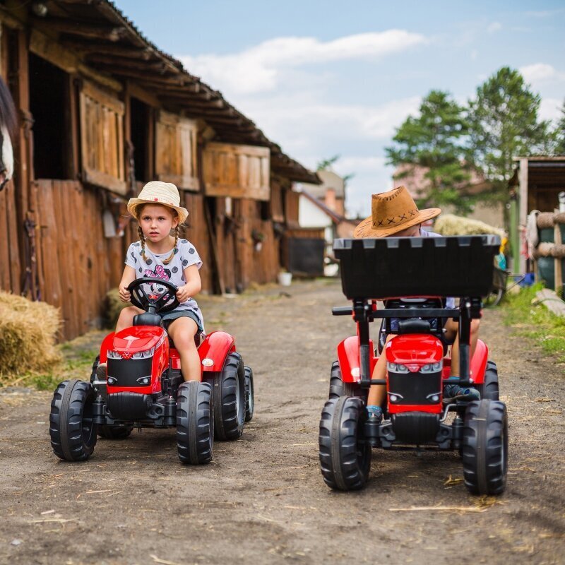 Traktori Massey Ferguson Red perävaunulla hinta ja tiedot | Poikien lelut | hobbyhall.fi