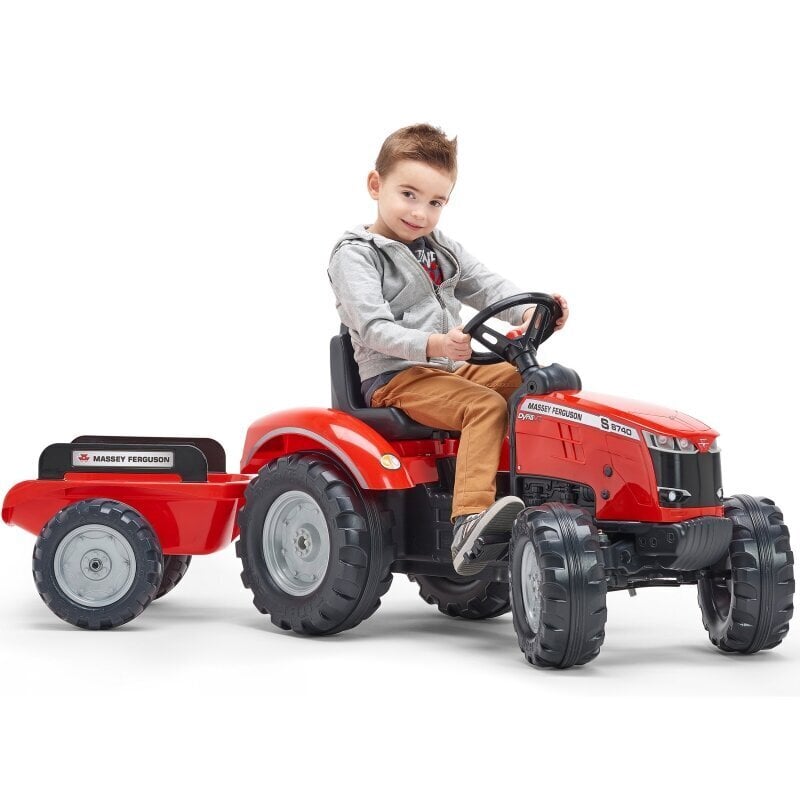 Traktori Massey Ferguson Red perävaunulla hinta ja tiedot | Poikien lelut | hobbyhall.fi