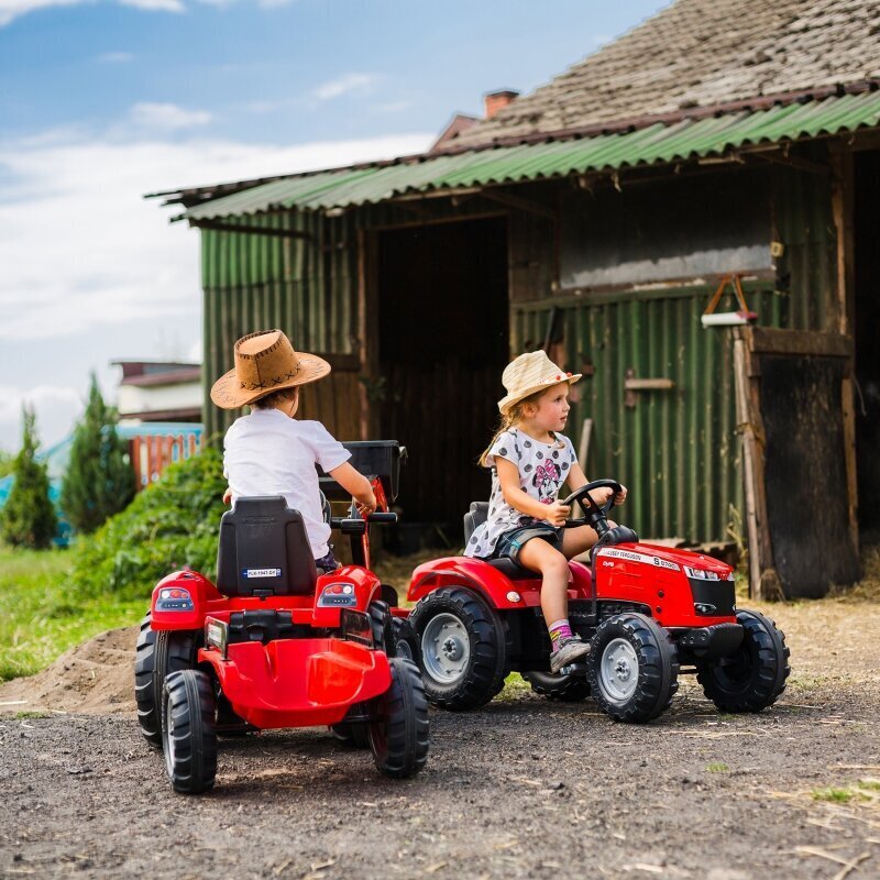 Traktori Massey Ferguson Red perävaunulla hinta ja tiedot | Poikien lelut | hobbyhall.fi