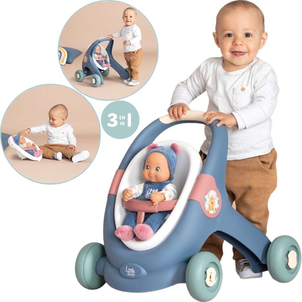 Lastenrattaat Smoby 3in1 hinta ja tiedot | Tyttöjen lelut | hobbyhall.fi