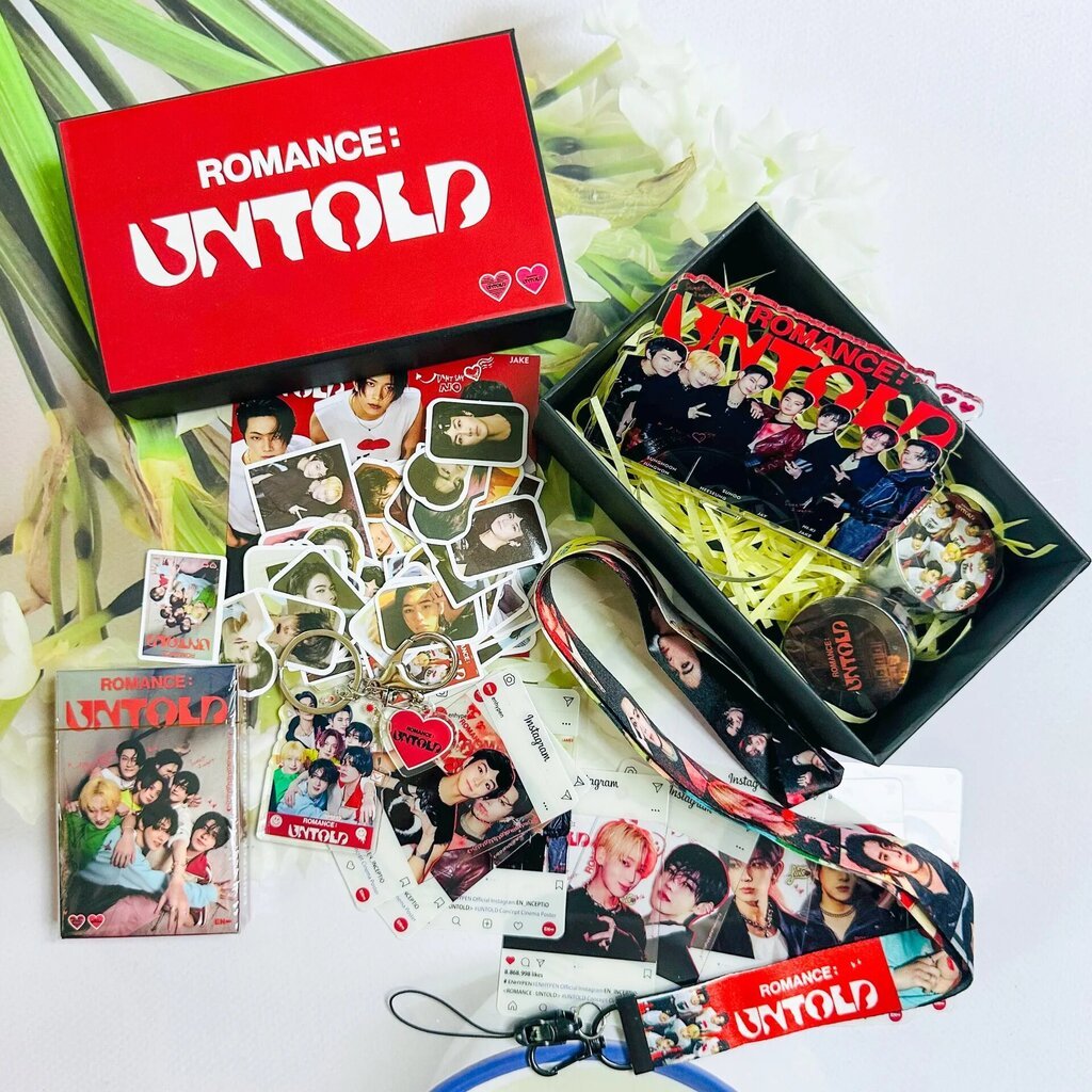 Kpop HEESEUNG VIVI JAKE JUNGWEON Lahjarasia-albumi ROMANCE UNTOLD Lomo-kortit Tarrat Teippi Akryylijalusta yhdistelmäsarjat hinta ja tiedot | Muut hauskat lahjaideat | hobbyhall.fi