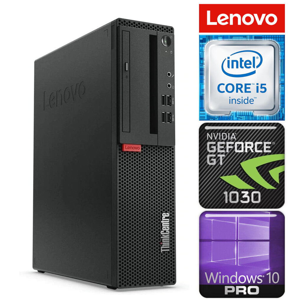 LENOVO M910S SFF i5-6500 8GB 256SSD M.2 NVME+1TB GT1030 2GB DVD WIN10Pro hinta ja tiedot | Pöytätietokoneet | hobbyhall.fi