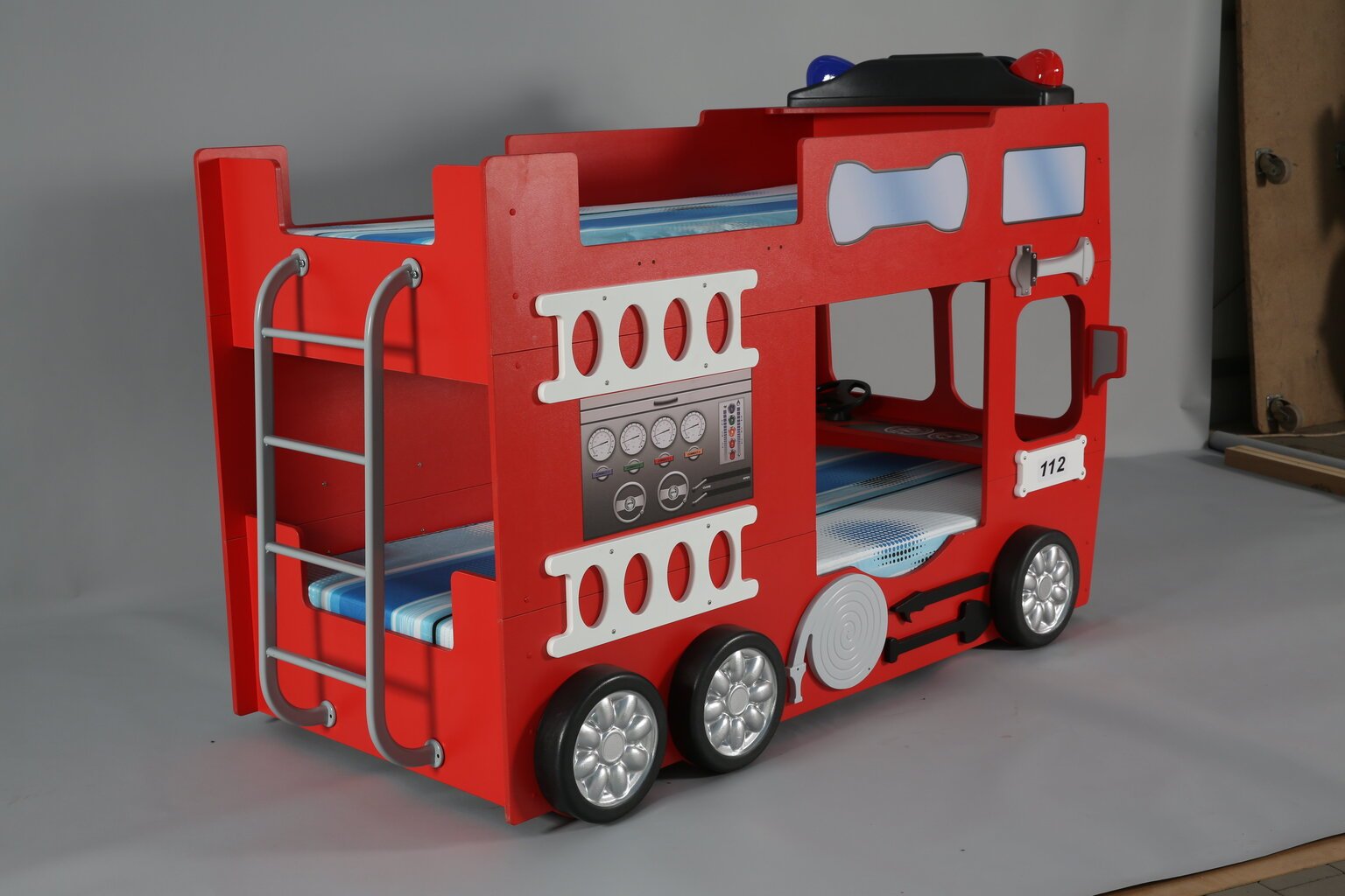 Kerrossänky patjalla Fire Truck Double, punainen hinta ja tiedot | Lastensängyt | hobbyhall.fi