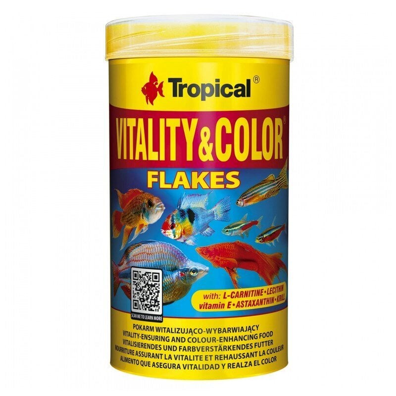 Akvaariokalojen ruoka Tropical Vitality & Color, 500 ml hinta ja tiedot | Kalanruoka | hobbyhall.fi