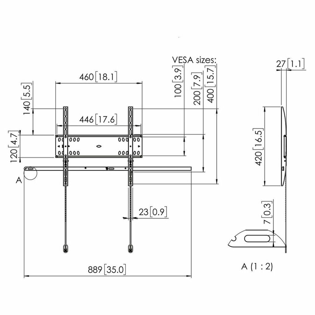 Vogelin PFW 4500 42-55" hinta ja tiedot | TV-seinätelineet | hobbyhall.fi