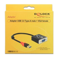 Delock 62738, USB-A M/VGA F hinta ja tiedot | Adapterit | hobbyhall.fi