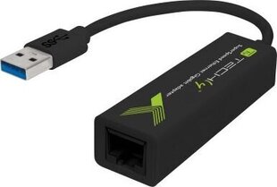 Verkkosovitin Techly USB-A 3.0 Gigabit Ethernet RJ45 hinta ja tiedot | Adapterit | hobbyhall.fi