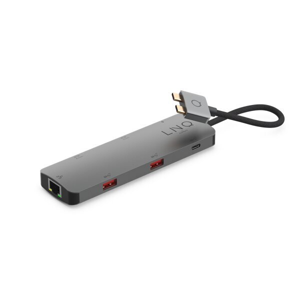 linq LQ48011 7in2 D2 Pro MST USB-C Multi-Port Hub hinta ja tiedot | Adapterit | hobbyhall.fi