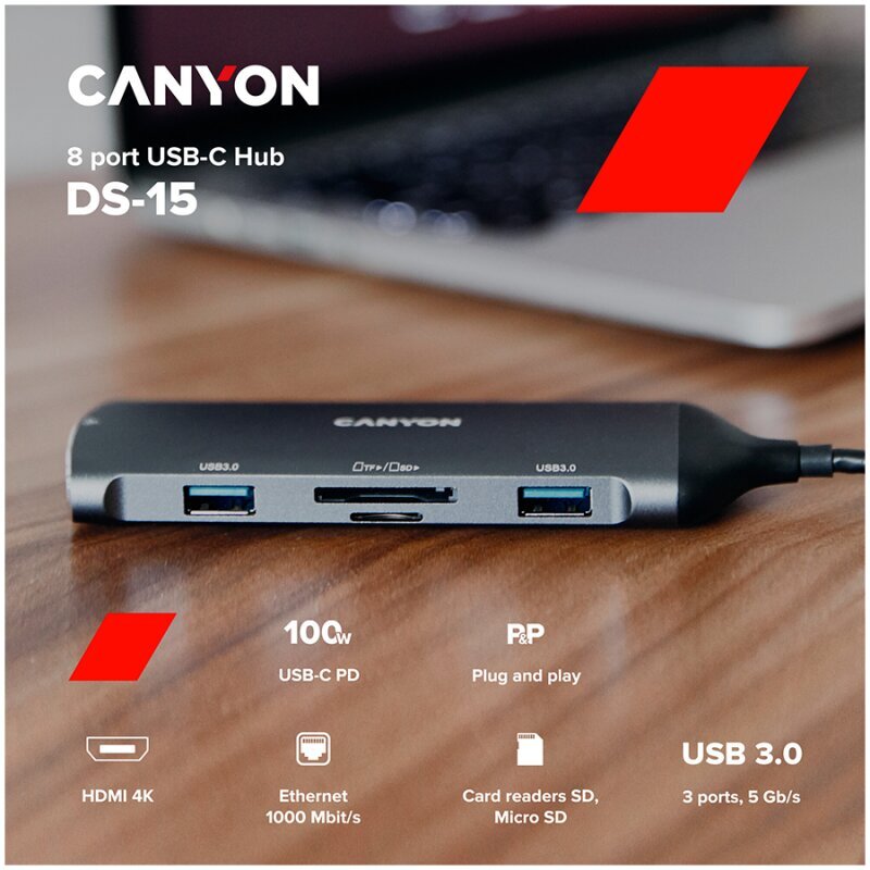 Canyon DS-15 hinta ja tiedot | Adapterit | hobbyhall.fi