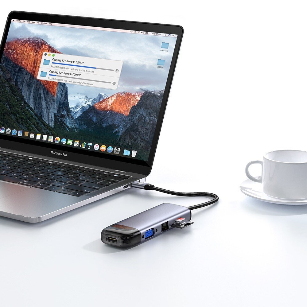 Mcdodo 10in1 USB-C RJ-45 VGA HDMI 4K kannettavan tietokoneen keskitin Macbook M1 HU-7420:lle hinta ja tiedot | Adapterit | hobbyhall.fi