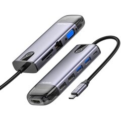 Mcdodo 10in1 USB-C RJ-45 VGA HDMI 4K kannettavan tietokoneen keskitin Macbook M1 HU-7420:lle hinta ja tiedot | Adapterit | hobbyhall.fi