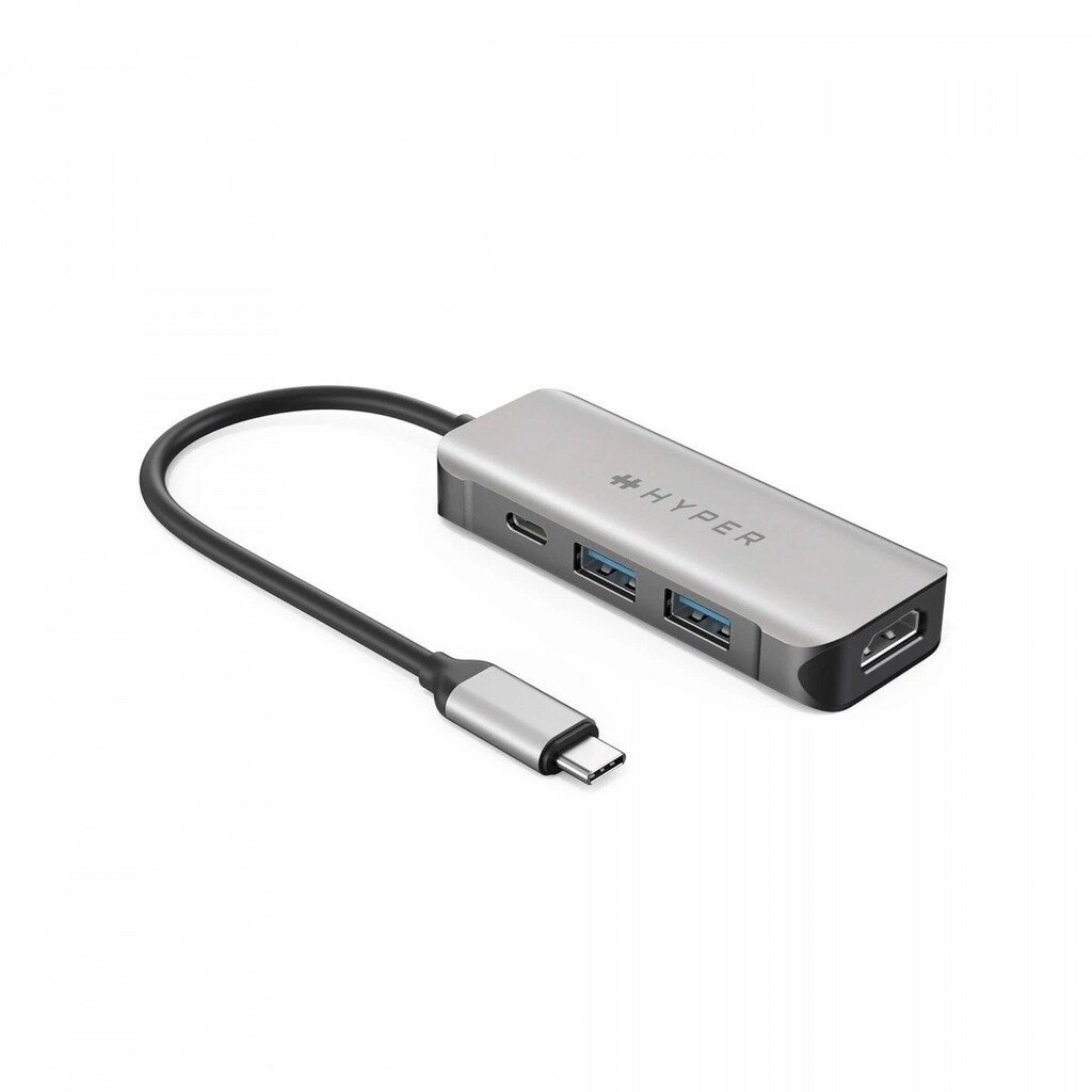 HyperDrive Hyper HD 4-in-1 USB-C HUB / HDMI / PD 100W / USB-A hinta ja tiedot | Adapterit | hobbyhall.fi